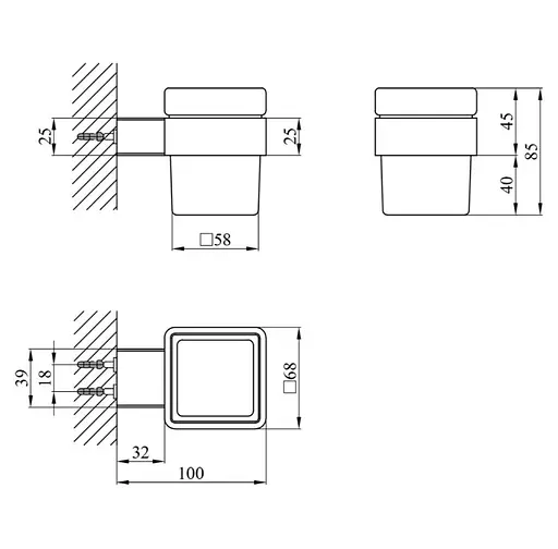 Стакан Kroner KRP Edelstahl Kubus - SCH3906 (CV025664) - фото 4