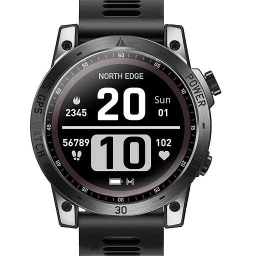 Годинник North Edge CrossFit GPS Black з компасом