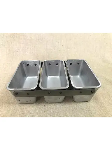 Форма хлібна на 3 секції для випічки маленьких буханців хліба та кексів Л12 алюмінієва, Хлібпром Сірий 81360 - фото 10