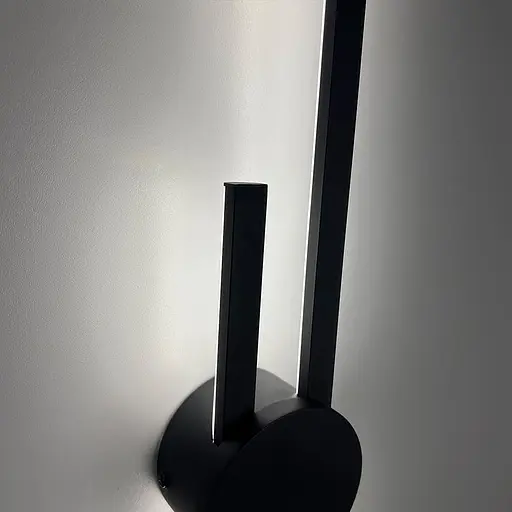 Видовжене подвійне світлодіодне бра Line F 60 см чорне Арт. WB39/600 BK - фото 3