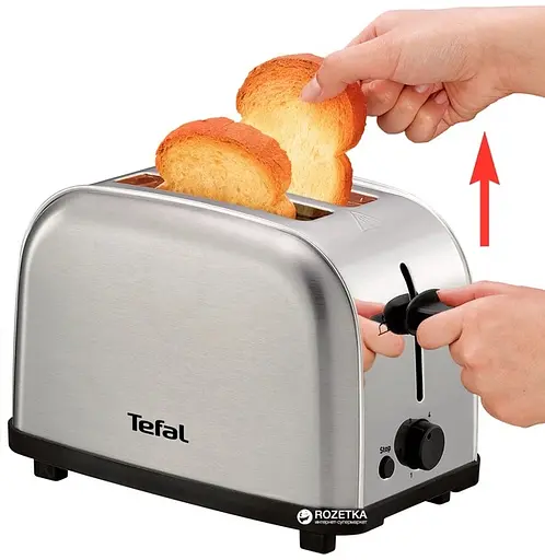 Тостер Tefal Ultra Mini 700 Вт металлик (TT330D30) - фото 2