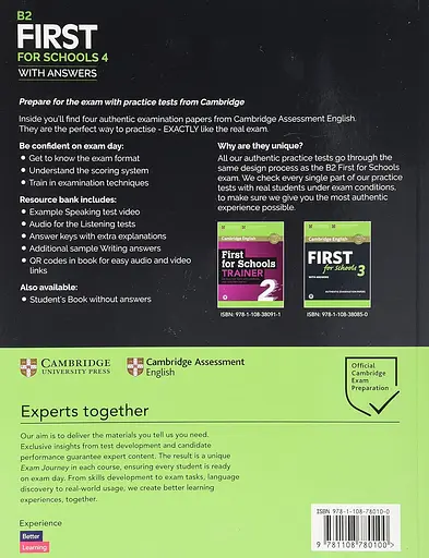 First 4 for Schools B2. Practice Tests. Student's Book with Answers with Audio with Resource Bank - фото 2