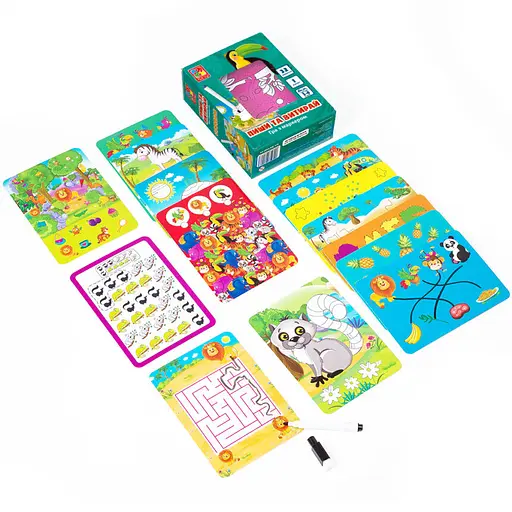 Настільна гра Пиши та витирай "Зоопарк" Vladi Toys VT5010-20 укр - фото 2