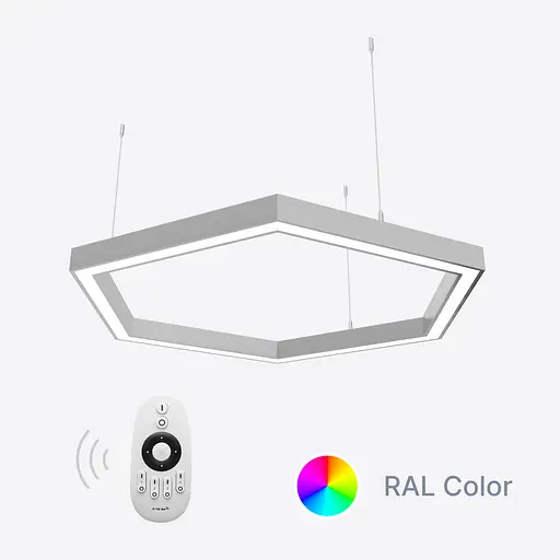 Керований світлодіодний світильник X-LED 120Вт шестикутник RAL (860х745х43) - фото 1