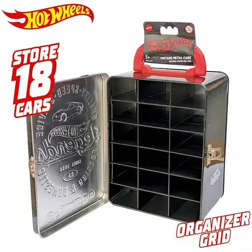 Контейнер Hot Wheels для 18 машинок вінтажний чорний (HWCC22B) - фото 2