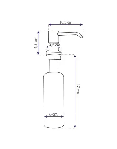 Вбудований диспенсер для рідини Rea Chrome 250 мл хром BAT-00478, Хром - фото 6