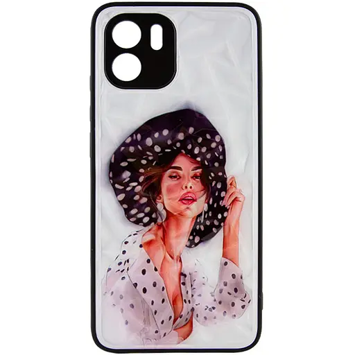 TPU+PC чехол Prisma Ladies для Xiaomi Redmi A1 / A2 Girl in a hat - фото 2