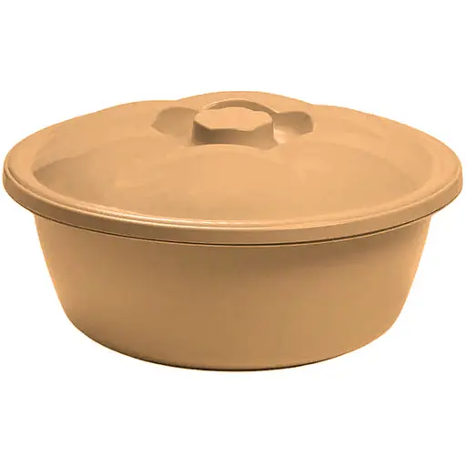 Миска Stars Plast кругла з кришкою 14 л бежева (94034/беж)