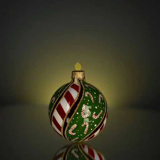 Набір ялинкових прикрас Різдвяні історії Солодкий експрес в дерев'яній коробці скло (4820001128277) - фото 5