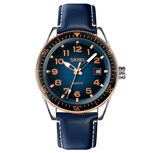 Skmei 9232LRGBU Rose-Gold Blue Leather