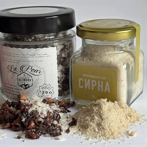Набор украинских солей: Грибная, Копченая груша, Сырная и Соль с вялеными помидорами – Идеальный подарок для гурманов - фото 4