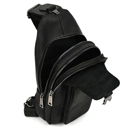 Модный рюкзак слинг на одну шлейку черный TARWA 17х7х33.5 см sum0028454 - фото 2