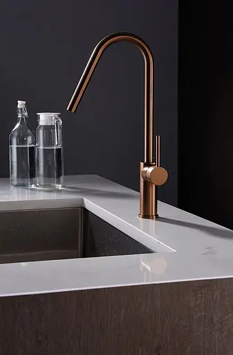 Смеситель для кухни Imex Kenia PVD матовое розовое золото GCE020/ORC Теплый закат - фото 2