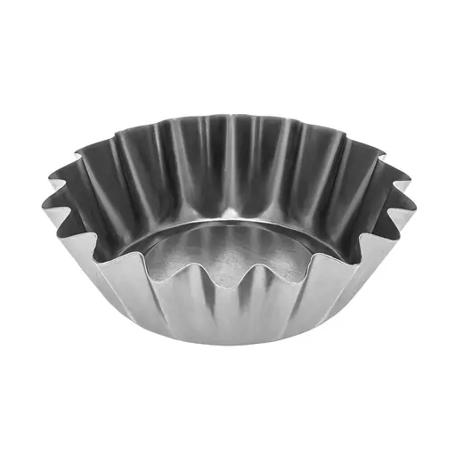 Формочки темные стальные для выпечки корзинок кексов и тарталеток Ø верх 15.5, низ 10.5, высота 5 см (набор из 10 штук) 88010 - фото 6