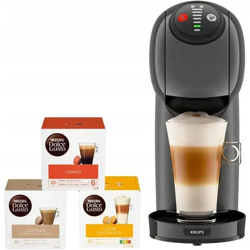 Кофеварка капсульна Krups Genio Dolce Gusto S Plus Silver KP340831 + капсулы в подарок - фото 1