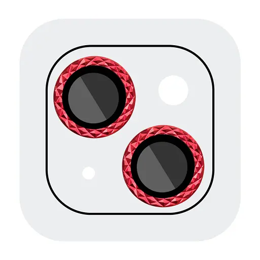 Захисне скло Epik Metal Shine на камеру у упак. для Apple iPhone 15, 6.1/15 Plus 6.7 Червоний/Red