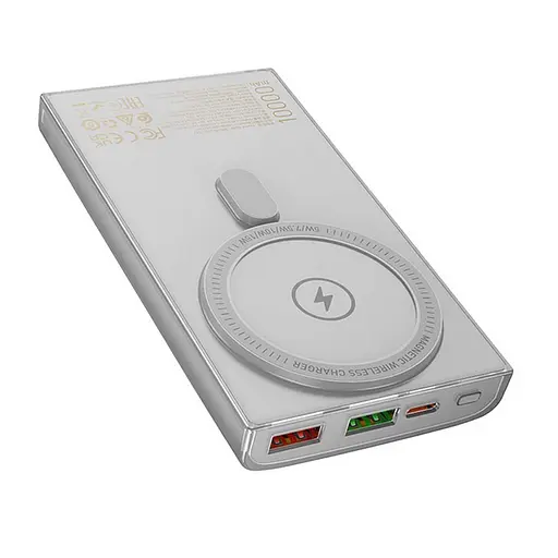 Універсальна мобільна батарея Hoco Q22 10000mAh PD20W+QC3.0 22.5W (бездротова зарядка) Сірий - фото 2