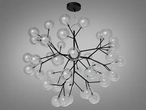 Чарівна люстра "Світлячок" від українського виробника, 45 ламп, чорна - фото 3