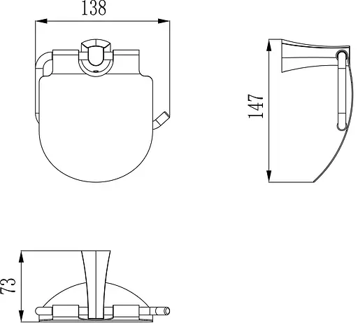 Тримач туалетного паперу Imprese Cuthna stribro 140280 Хром - фото 2