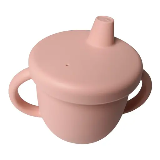 Поїльник силіконовий непроливайка oldbro 150ml Pink - фото 1