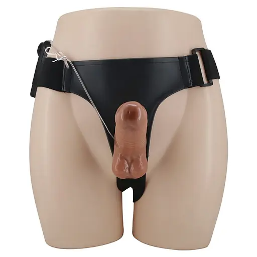 Страпон с вибрацией Baile Ultra Passionate Harness 16 см коричневый - фото 3
