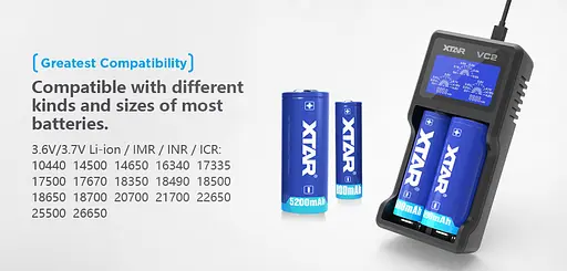 Зарядний пристрій з дисплеєм XTAR VC2 - фото 3