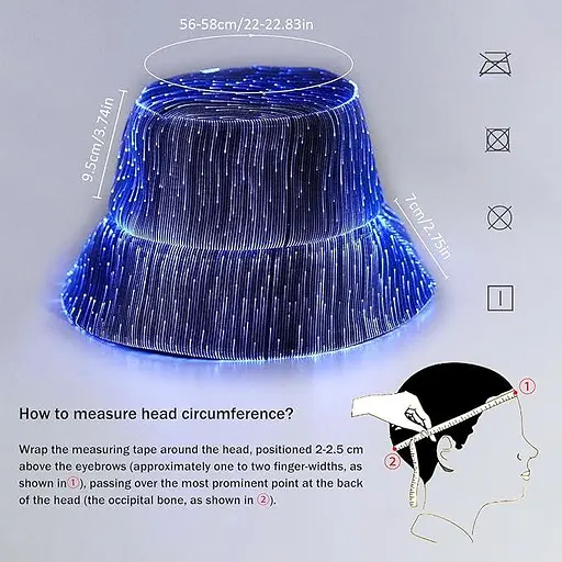 Світлодіодний капелюх-дзвіночок Lumisonata 7-колірний, рейв-аксесуар - фото 3