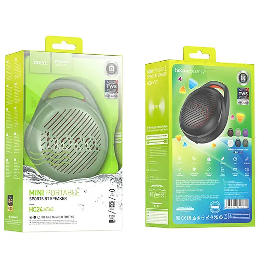 Bluetooth Колонка Hoco HC24 Hearty sports Spruce green - фото 3