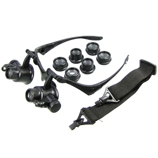 Биноочки NO.9892GJ с LED подсветкой (4 пары линз d=20mm, 10х/15х/20х/25х) - фото 2