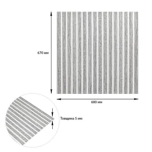 Панель-рейка 680х670х5мм Бело-серебряный SW-00002531 - фото 3
