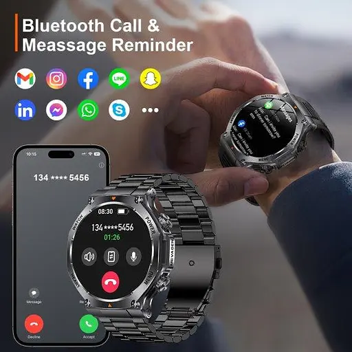 Годинник розумний наручний Smart Mevaden Ulpa Rubber (2 ремінці) - фото 4