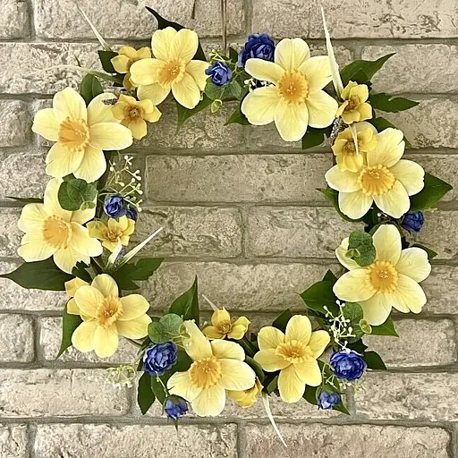 Интерьерный весенний венок Hvoya Нарциссы - фото 2