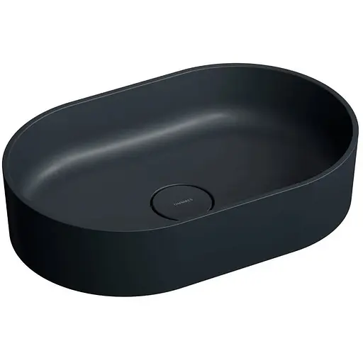 Умивальник Omnires Ovo 55x36 black lava OVOUNBLV, Чорний матовий - фото 1