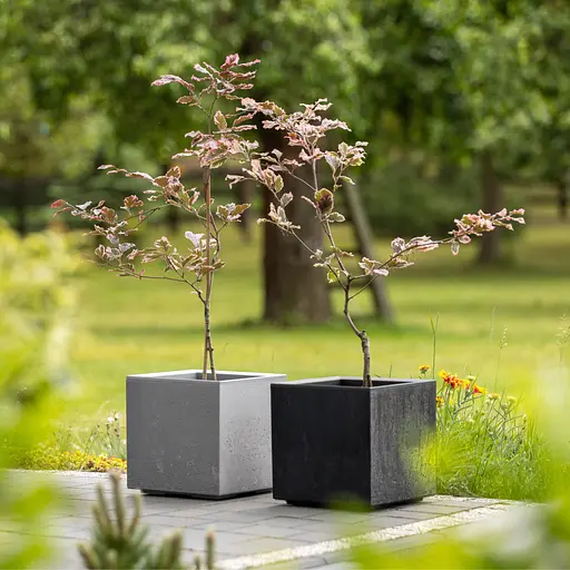 Вазон Lamela Karo 40х40х40 см серый бетон (9709359) - фото 6