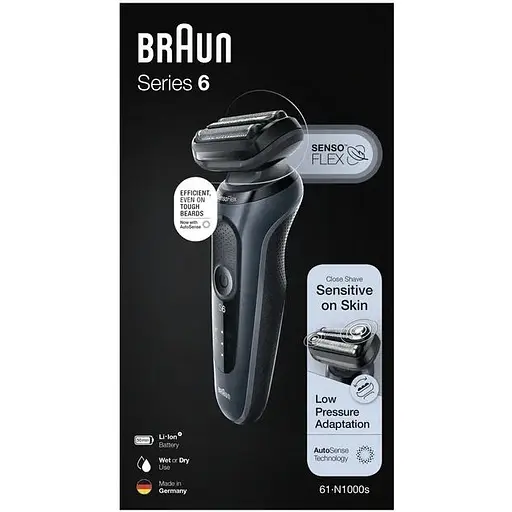 Электробритва Braun Series 6 61-N1000s Black/Gray UA - фото 2