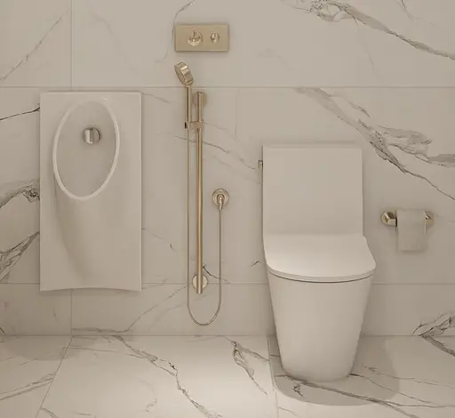 Писсуар подвесной Mixxus Premium Bevel-1005 380x420x750 мм с краном для писсуара MP6664, Белый - фото 6