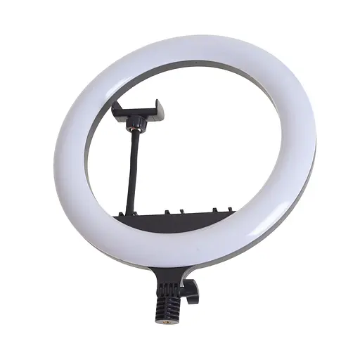 Кольцевая лампа блогера Brille с 3 держателями LED 24W CCT 36 см (TE-053) - фото 2