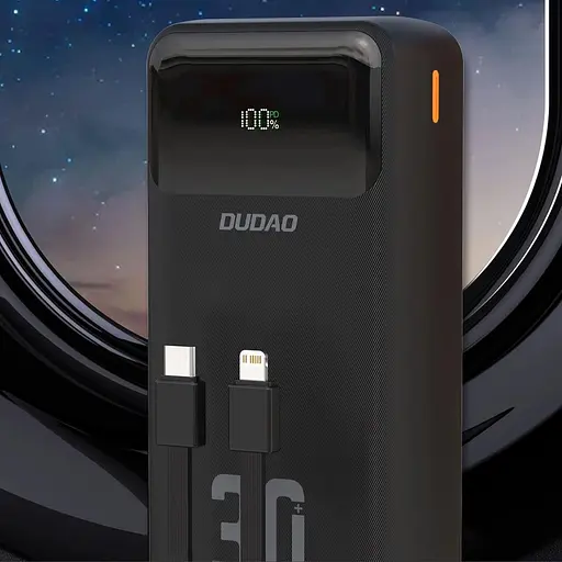 Павербанк Dudao Black 30 000 mAh / 22.5 Вт (6977196682478) - фото 4