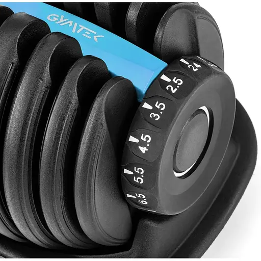 Гантель розбірна регульована Gymtek 2,5-24кг синій - фото 7