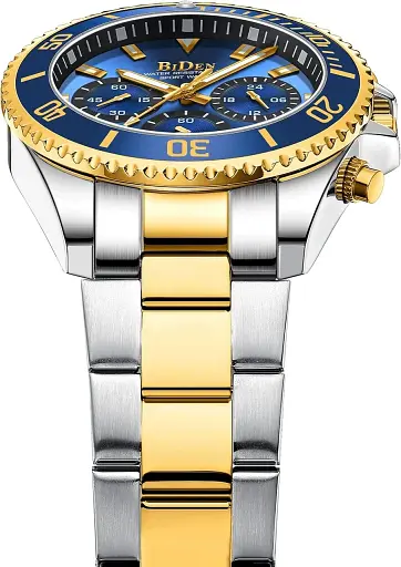 Чоловічий годинник хронограф з нержавіючої сталі - фото 2