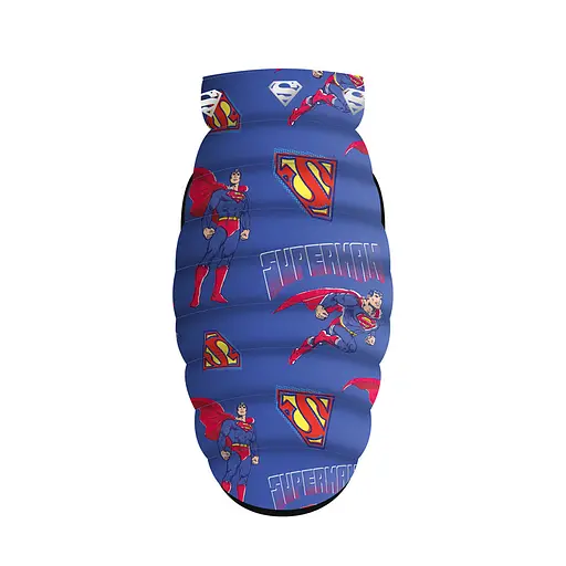 Курточка для собак Waudog Clothes двухсторонняя, рисунок "Сила Супермена", M50, В 76-78 см, С 55-60 см. - фото 2