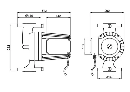 Циркуляционный насос Thermo Alliance LPA50-14-1000 Т фланцевый LPA50141000Т - фото 2