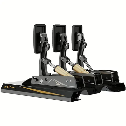 Комплект педалей MOZA CRP2 USB тензодатчик 200 кг карбонова підставка чорний - фото 3