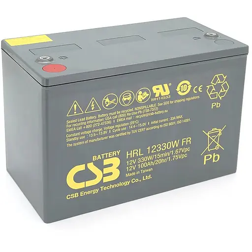 Акумуляторна батарея CSB HRL12330W, 12V 100Ah (308.7х168х210.6(220)