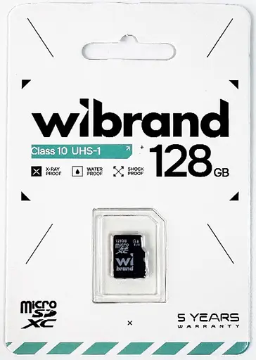 Карта памяти Wibrand 128Gb microSDXC (UHS-1) class 10 (WICDHU1/128GB) - фото 4