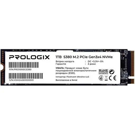 SSD накопичувач Prologix S380 1TB (PRO1000GS380) [119330]