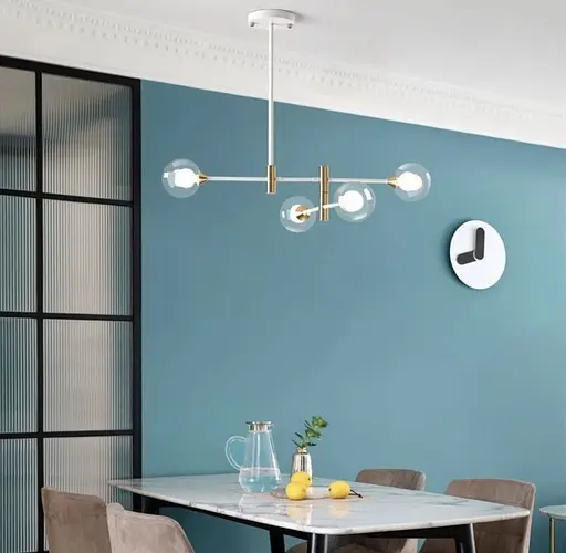 Дворівнева сучасна люстра з подвійним плафоном | Арт. AOC 7/4 | Line F - фото 1