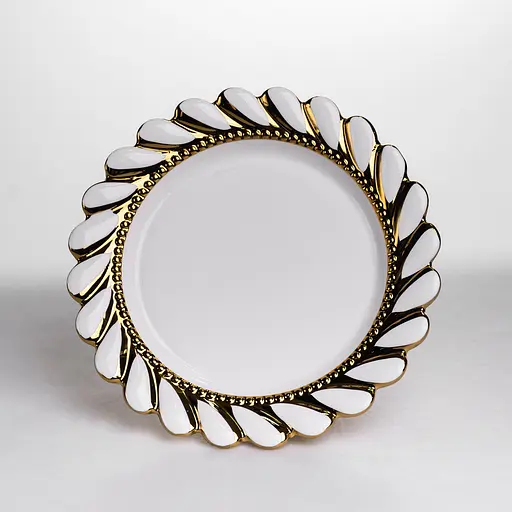 Тортовница фарфоровая на ножке Yiwu Tiffany 20х10 см круглая подставка для торта капкейков пирожных десертов праздничная посуда ML2046 - фото 3