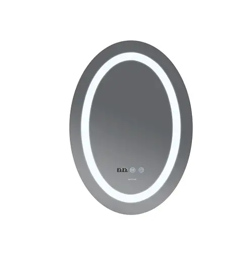Дзеркало Mixxus PLAIN MV02-60x80 з LED Touch, Anti-fog, димером, регулюванням яскравості, годинником (MI6933) - фото 2