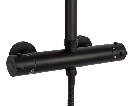 Душовя система Rea Tom з термостатом black REA-P7101, Чорний - фото 3